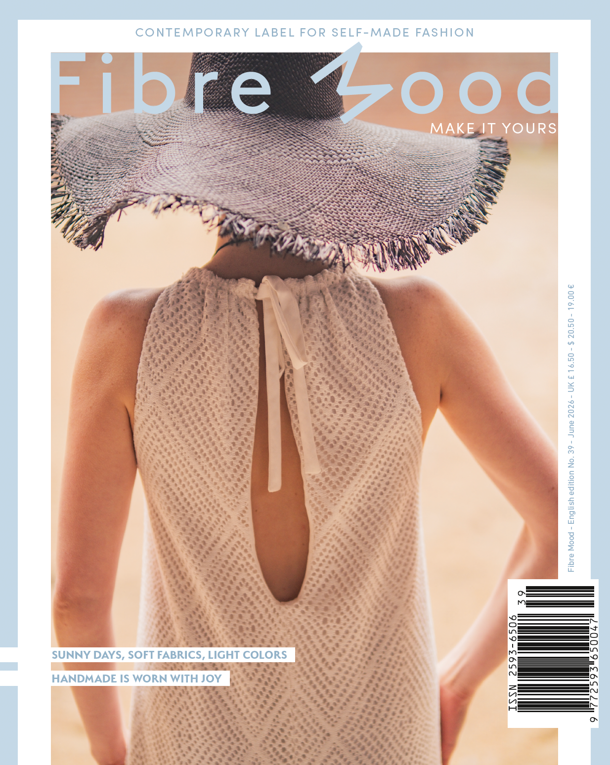 Edition 39 of Fibre Mood sewing pattern magazine on The Fold Line. This latest edition has 12 patterns and style variations for elegant, trendy and comfortable items for summer.
