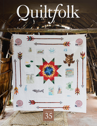Issue 35 (Virginia) of Quiltfolk magazine on The Fold Line. Whether you’re looking for traditional, modern, antique or art quilts, this beautiful magazine has it all.