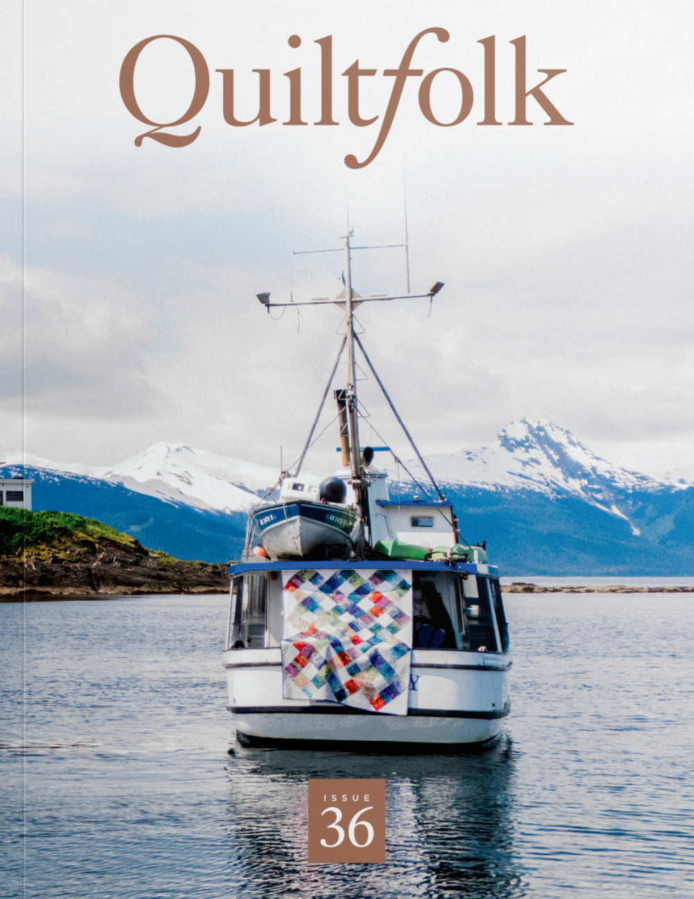 Issue 36 (Alaska) of Quiltfolk magazine on The Fold Line. Whether you’re looking for traditional, modern, antique or art quilts, this beautiful magazine has it all.