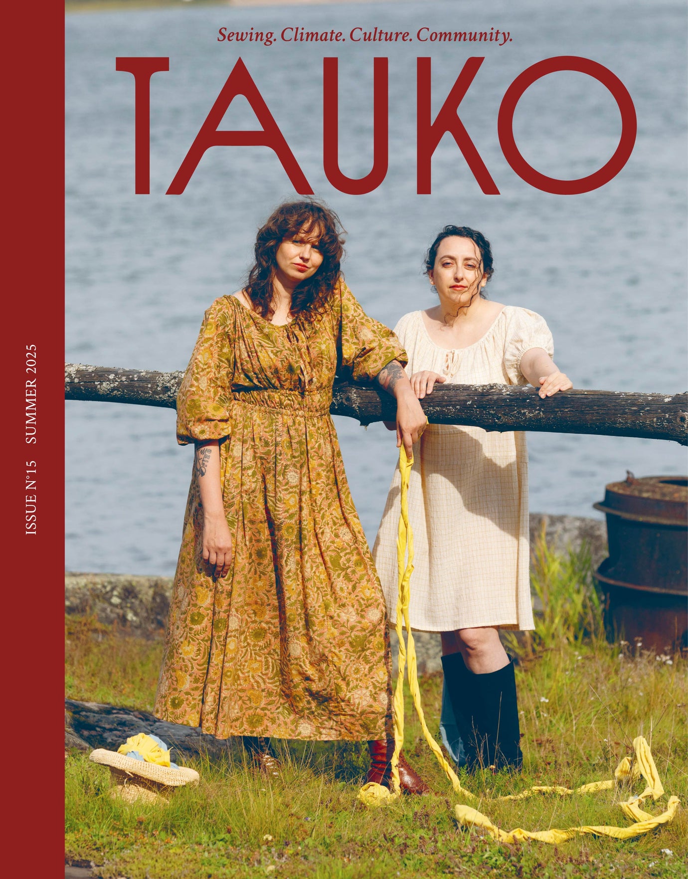 Issue No. 15 of TAUKO Magazine on The Fold Line. This summer issue explores the roots of sewing and includes 10 patterns to sew.
