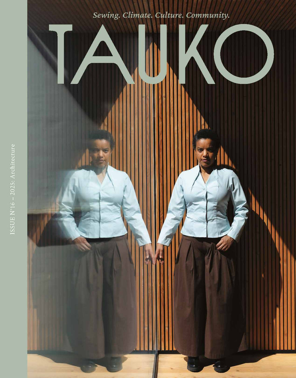 Issue No. 16 of TAUKO Magazine on The Fold Line. This issue explores the fascinating shared language between fashion and architecture.