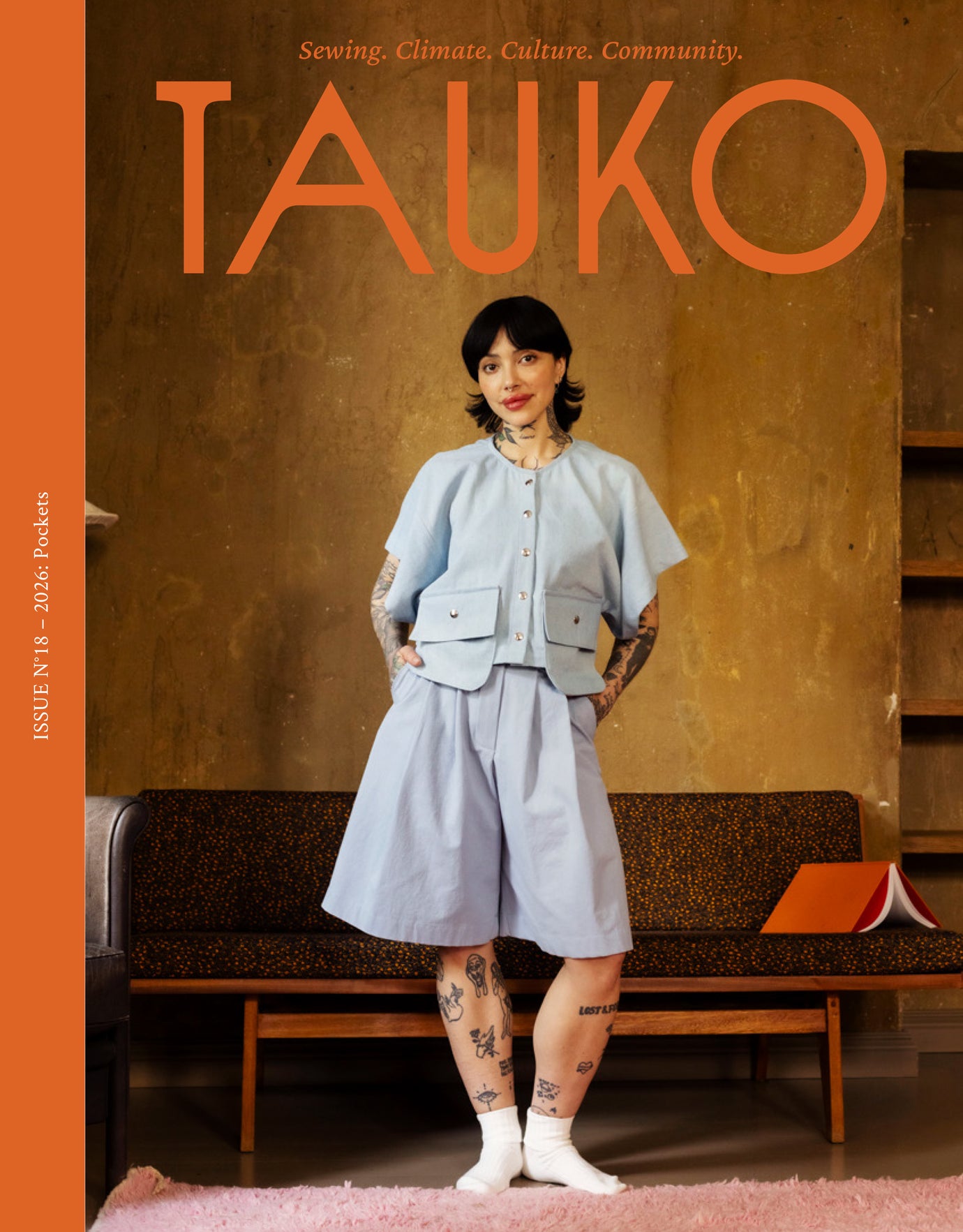Issue No. 18 of TAUKO Magazine on The Fold Line. This issue celebrates pockets as a statement of style, function, and freedom with sewing patterns from independent designers.