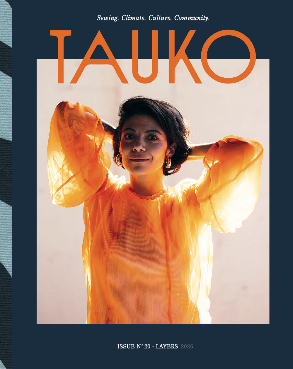 Issue No. 20 of TAUKO Magazine on The Fold Line. This issue includes 11 sewing patterns exploring the idea of layers.