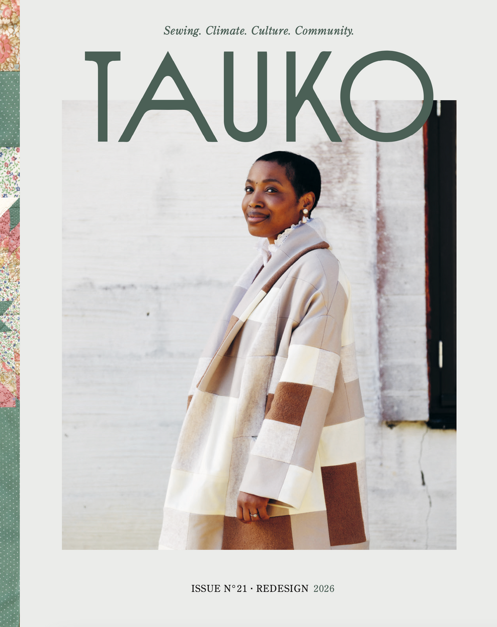 Issue No. 21 of TAUKO Magazine on The Fold Line. This issue includes 11 sewing patterns from independent designers exploring the idea of redesign.
