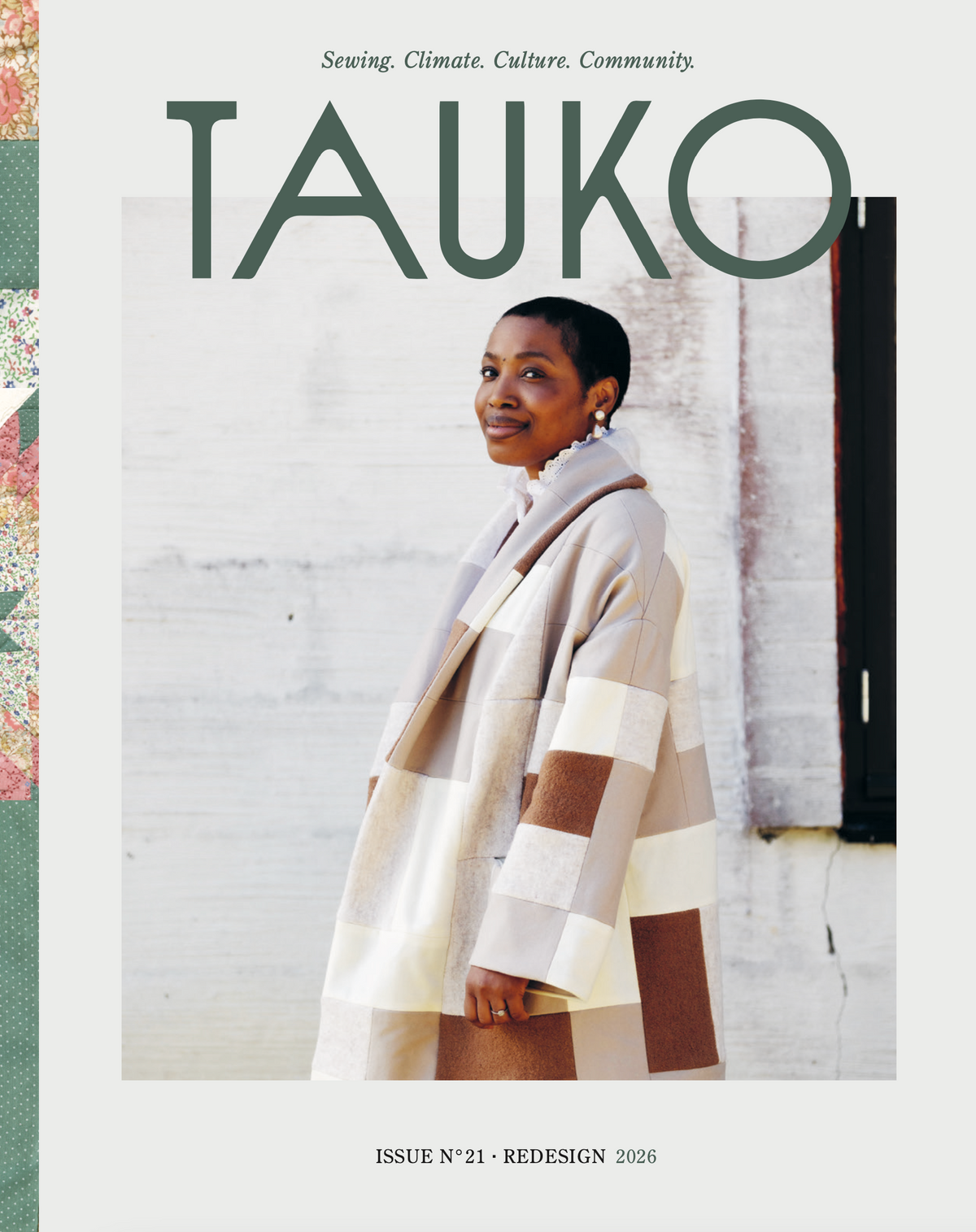 Issue No. 21 of TAUKO Magazine on The Fold Line. This issue includes 11 sewing patterns from independent designers exploring the idea of redesign.