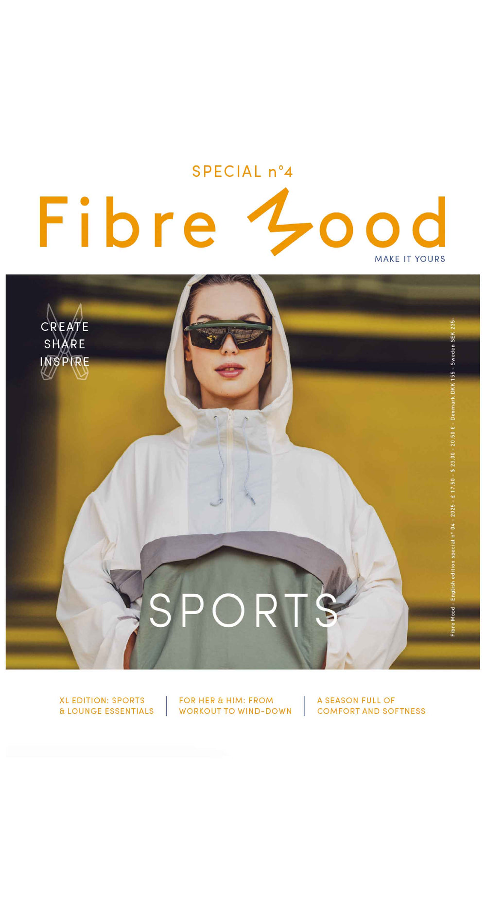 Special No. 4 of Fibre Mood sewing pattern magazine on The Fold Line. This special edition has 16 patterns and many styling ideas for sportswear and athleisure.