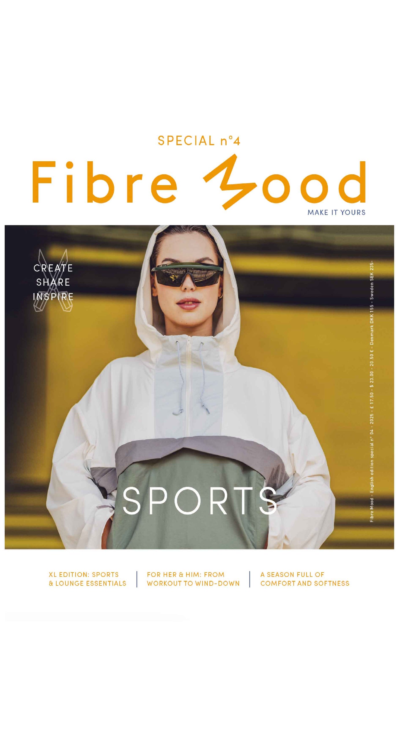 Special No. 4 of Fibre Mood sewing pattern magazine on The Fold Line. This special edition has 16 patterns and many styling ideas for sportswear and athleisure.
