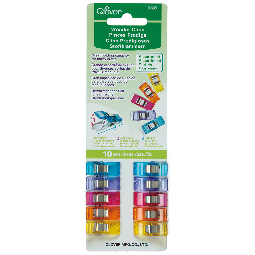 Wonder Clips from Clover on The Fold Line. The pack includes 10 clips in assorted colours.
