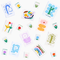 Claire Ritchie FULL BLOOM woven labels from Kylie & The Machine on The Fold Line. The pack includes 14 woven labels ready to be sewn into your handmade clothes.
