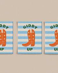 'Cowboy Boot Large' woven labels from Matchy Matchy Sewing Club on The Fold Line. The pack includes 6 woven labels to sew onto your handmade clothes and accessories.