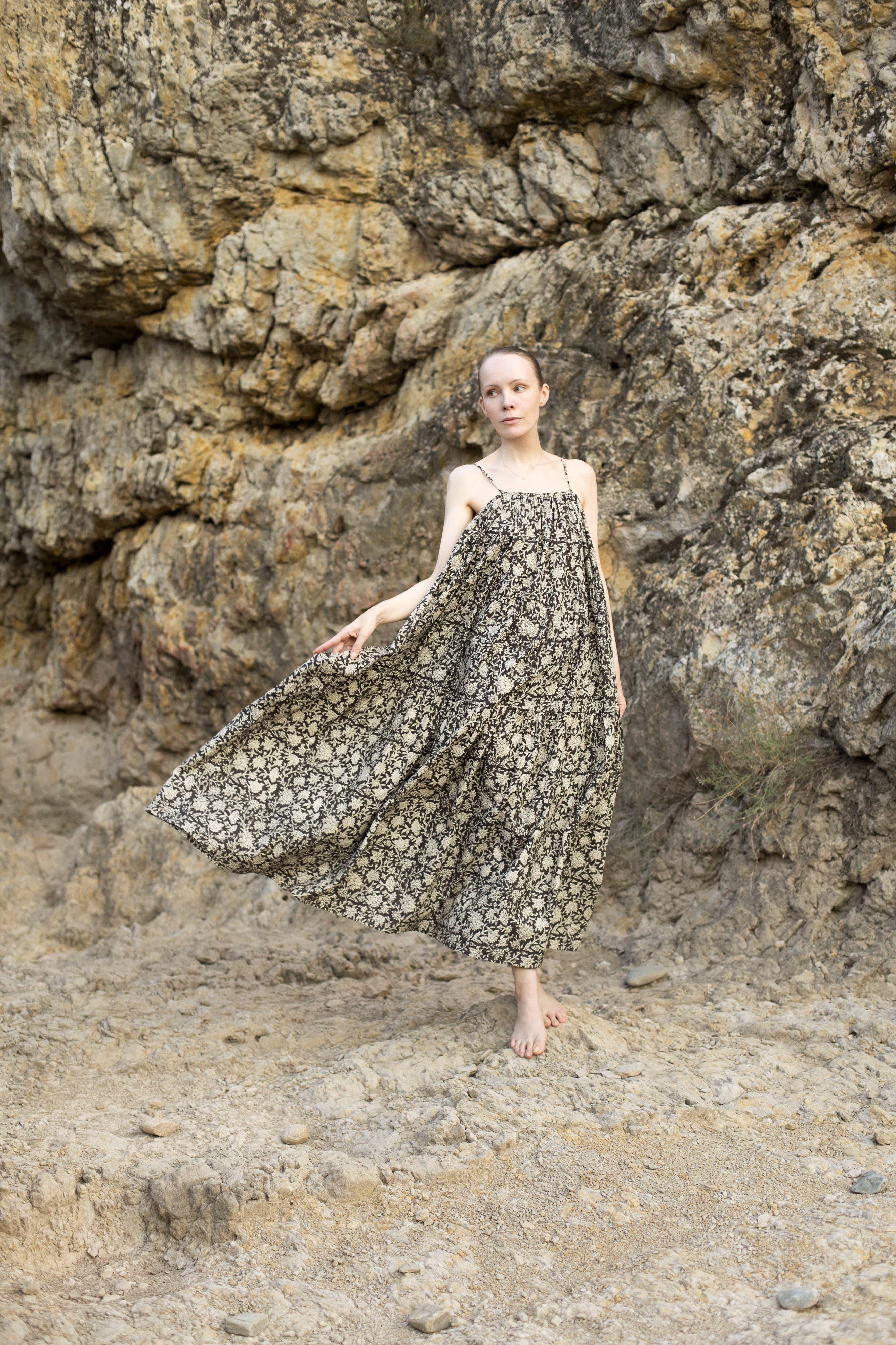 Woven maxi dress pattern online