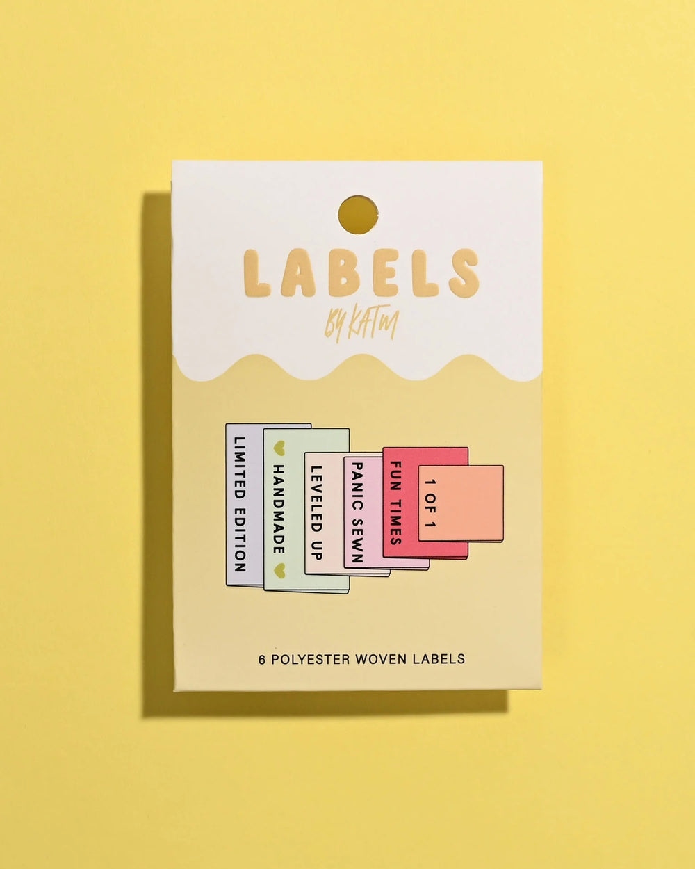 'Maker Side Seams' woven labels from Kylie & The Machine on The Fold Line. The pack includes 6 woven labels ready to be sewn into your handmade clothes.