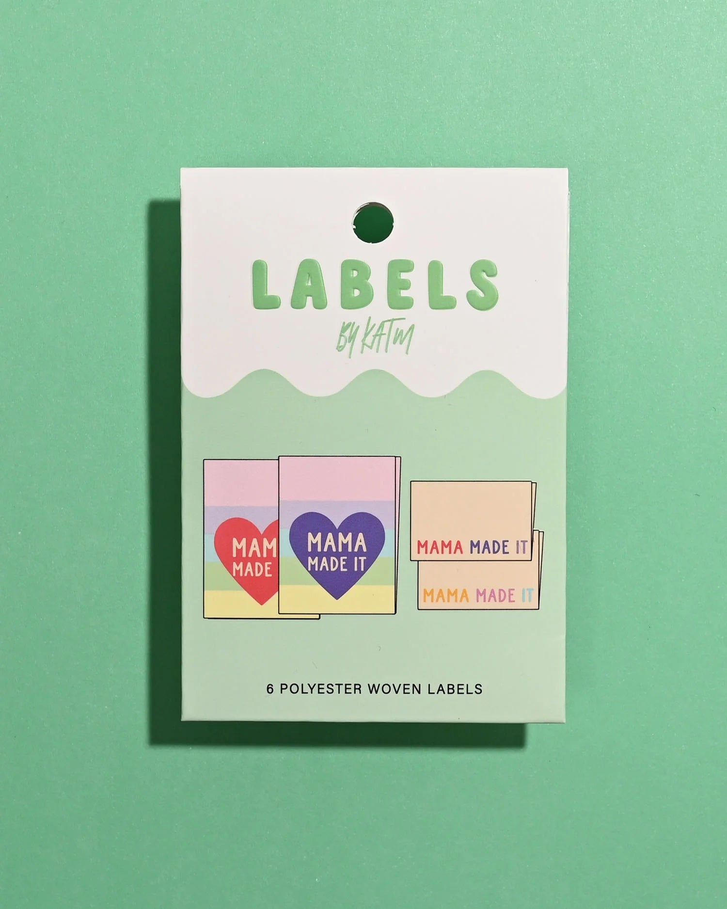 'Mama Made It' woven labels from Kylie & The Machine on The Fold Line. The pack includes 6 woven labels ready to be sewn into your handmade clothes.