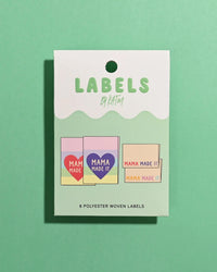 'Mama Made It' woven labels from Kylie & The Machine on The Fold Line. The pack includes 6 woven labels ready to be sewn into your handmade clothes.