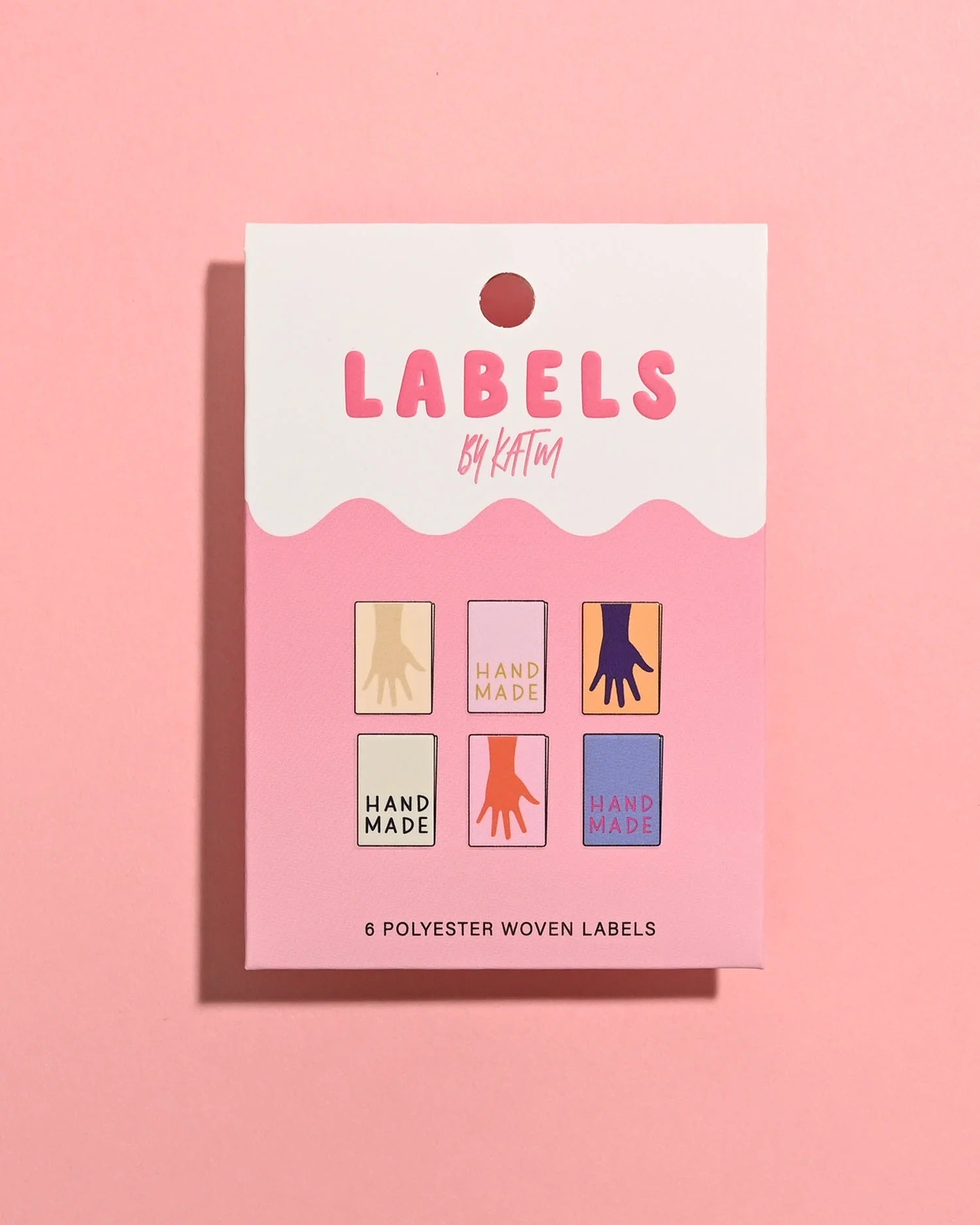 'Metallic Mini Hands' woven labels from Kylie & The Machine on The Fold Line. The pack includes 6 woven labels ready to be sewn into your handmade clothes.