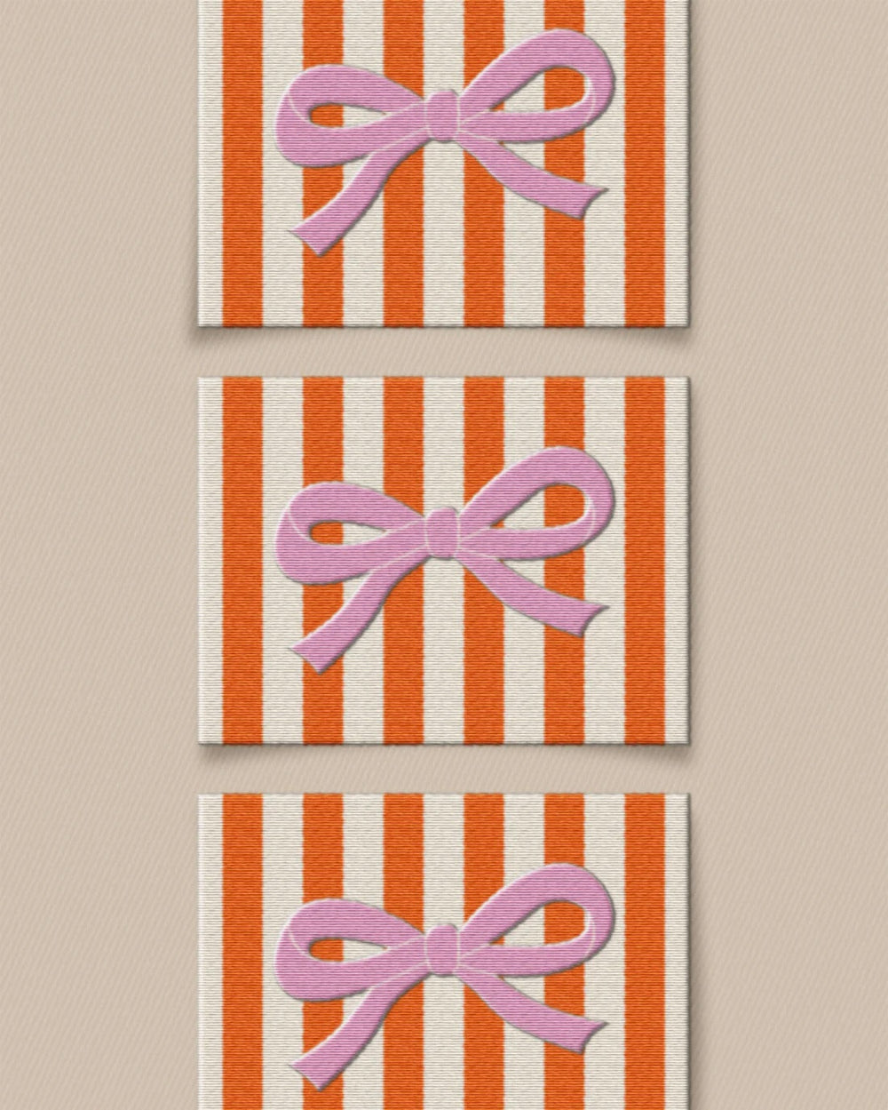 'Pink Bow Large' woven labels from Matchy Matchy Sewing Club on The Fold Line. The pack includes 6 woven labels to sew onto your handmade clothes and accessories.