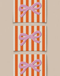 'Pink Bow Large' woven labels from Matchy Matchy Sewing Club on The Fold Line. The pack includes 6 woven labels to sew onto your handmade clothes and accessories.