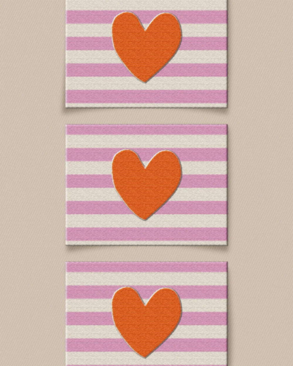 'Red Heart Large' woven labels from Matchy Matchy Sewing Club on The Fold Line. The pack includes 6 woven labels to sew onto your handmade clothes and accessories.