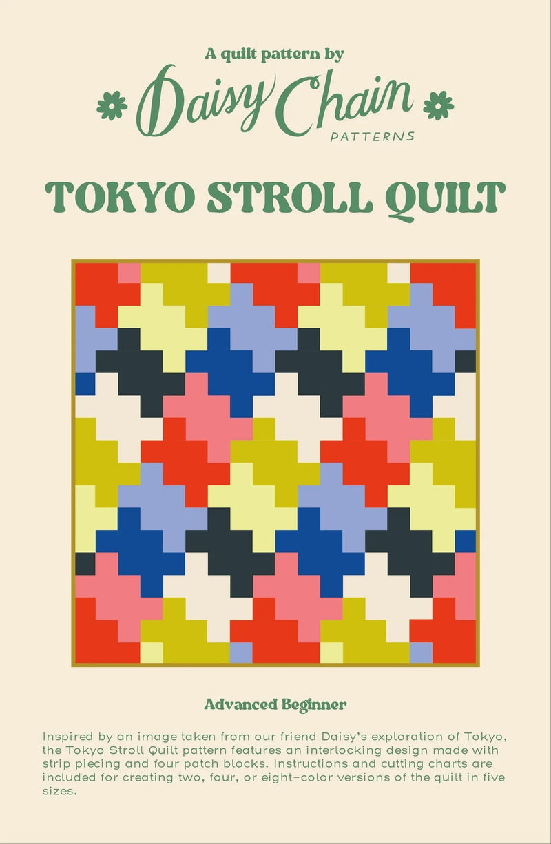 Daisy Chain Patterns Tokyo Stroll Quilt PDF – The Fold Line