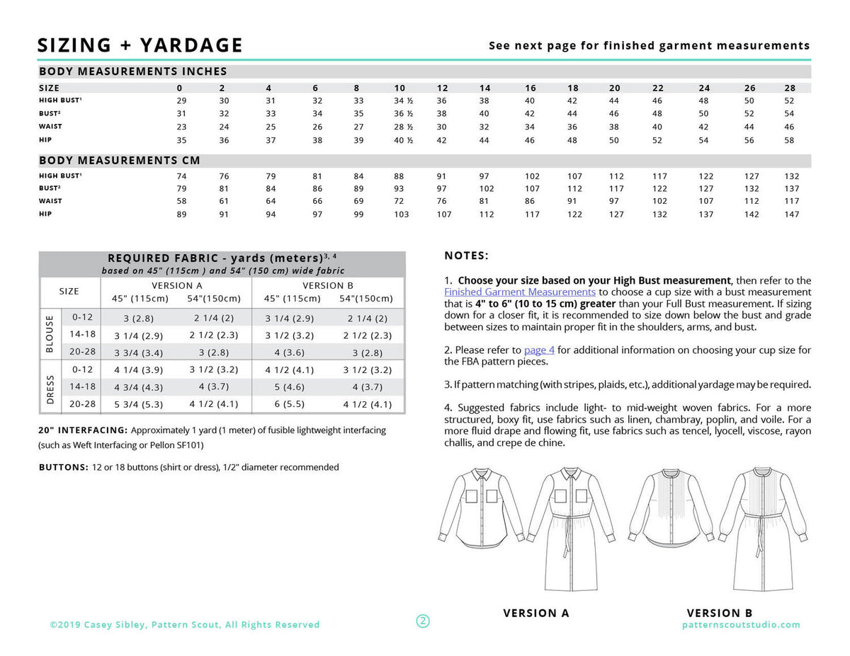 Pattern Scout Byrdie Button-up Blouse/Dress – The Fold Line