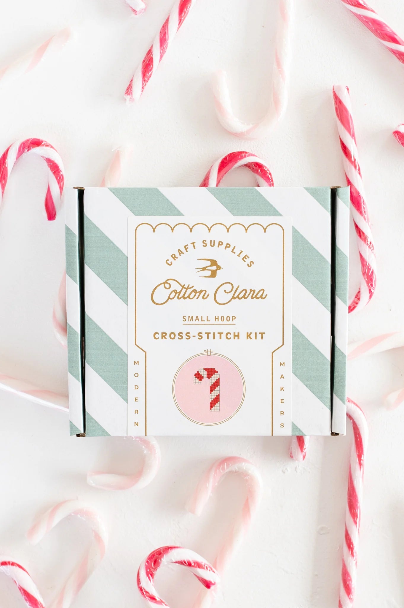 Cotton Clara Candy Cane Cross Stitch Kit