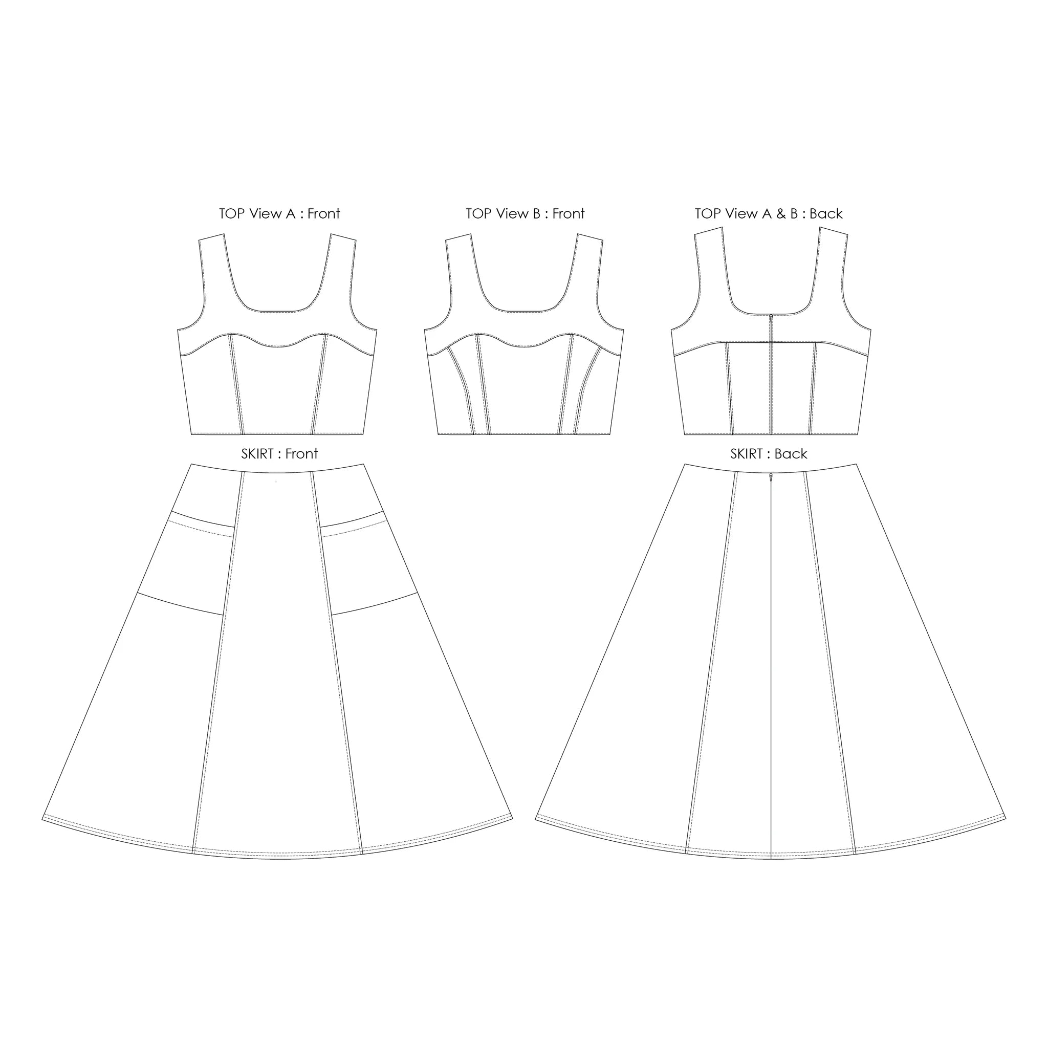 Elbe Textiles Carey Top and Skirt