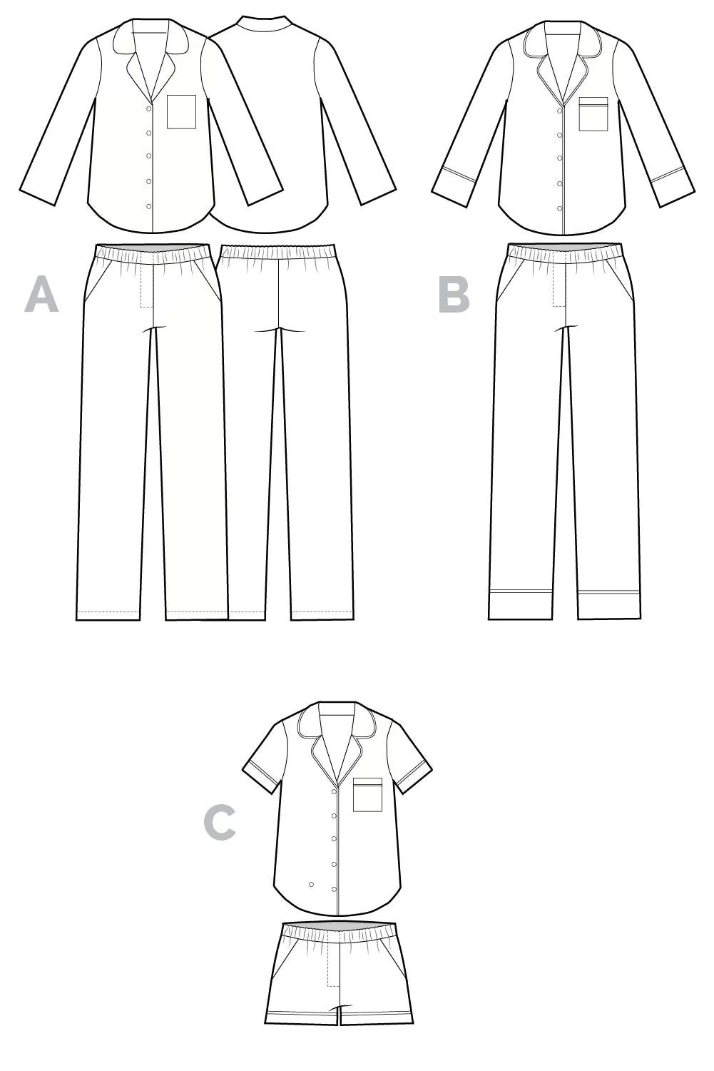 Closet Core Patterns Carolyn Pajamas