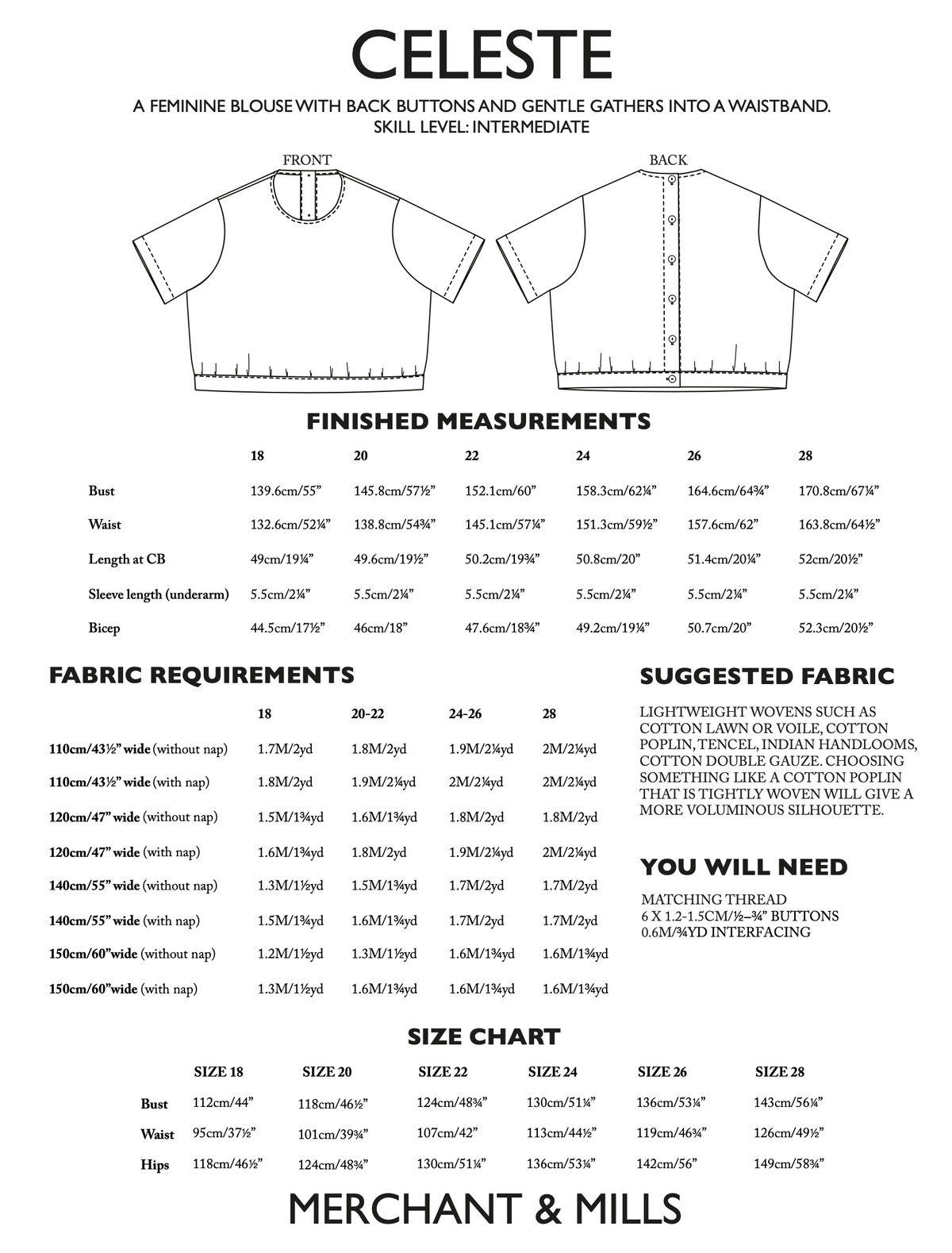 Merchant & Mills Celeste Top – The Fold Line