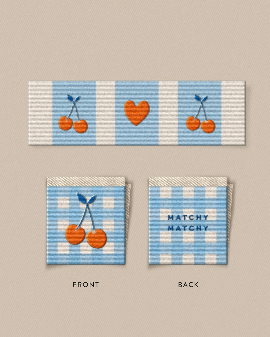 Matchy Matchy 'Cherries Square and Rectangle' Labels