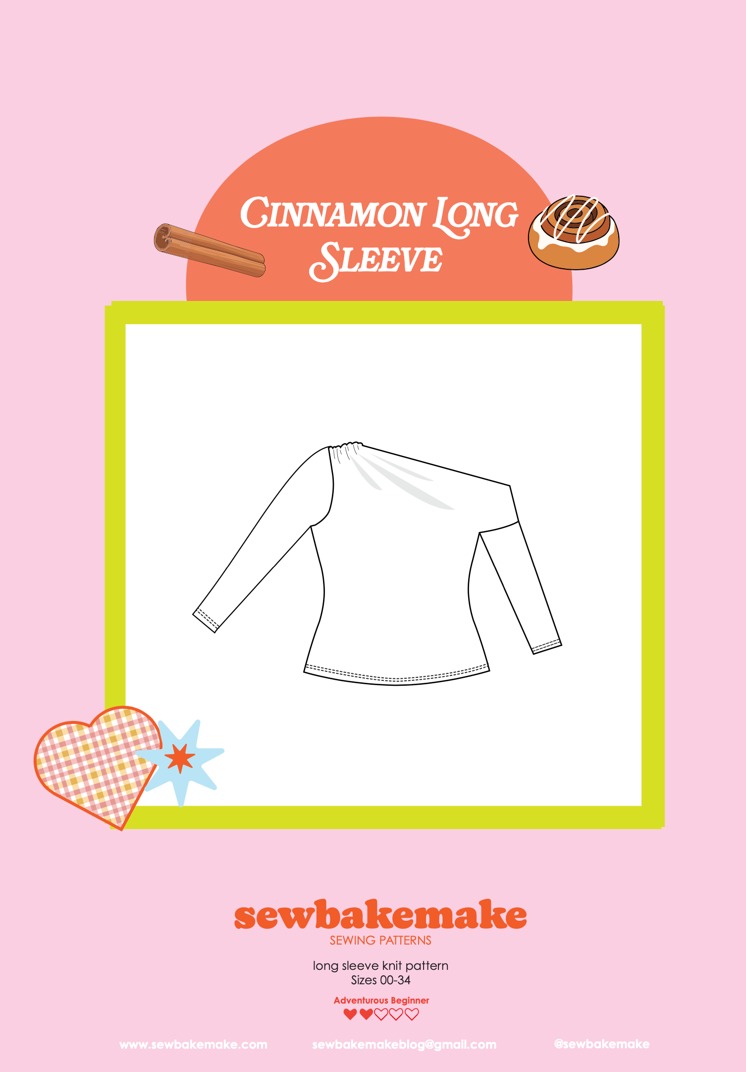 Sew Bake Make Cinnamon Long Sleeve Top