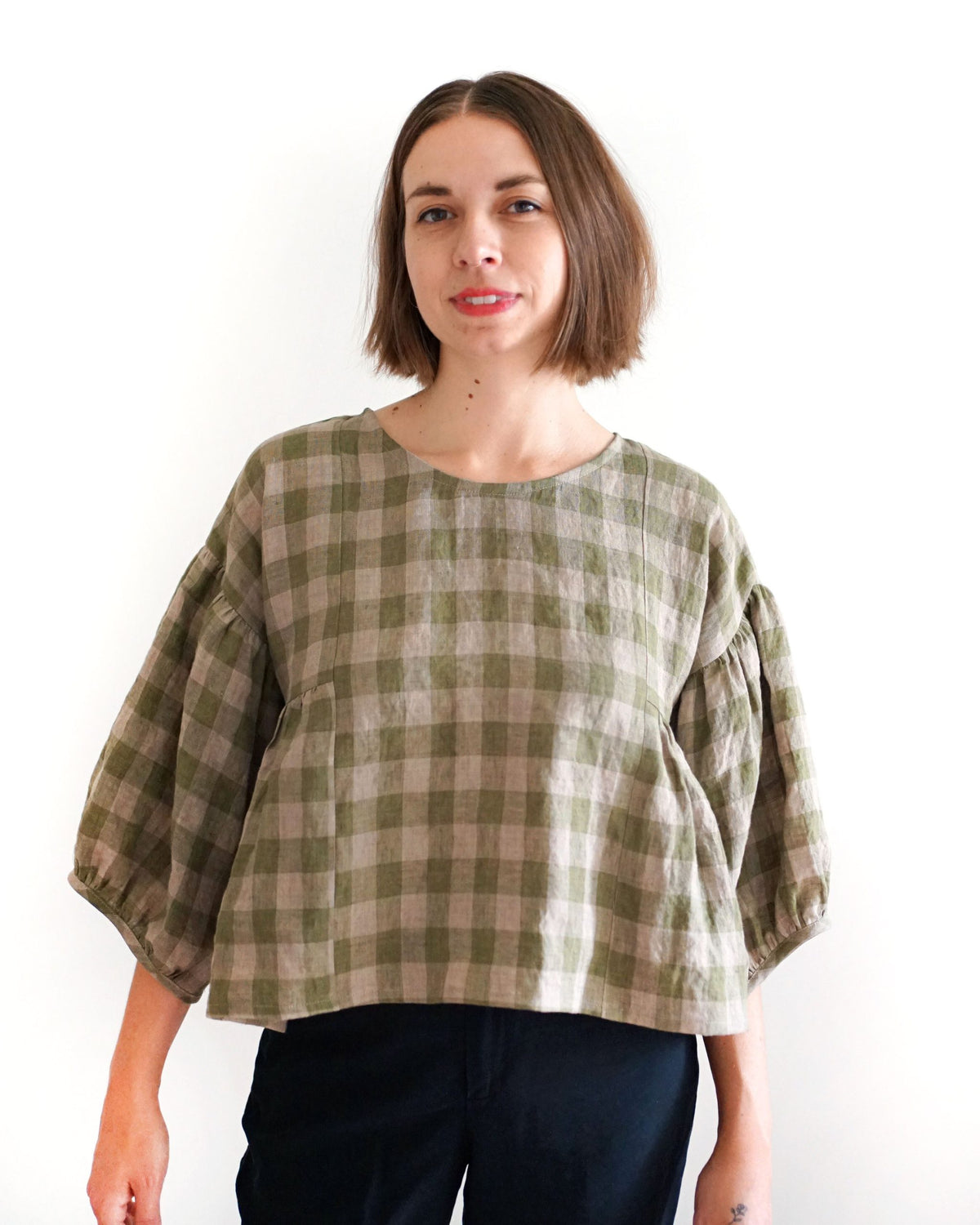 Matchy Matchy Matchy Collage Gather Top – The Fold Line