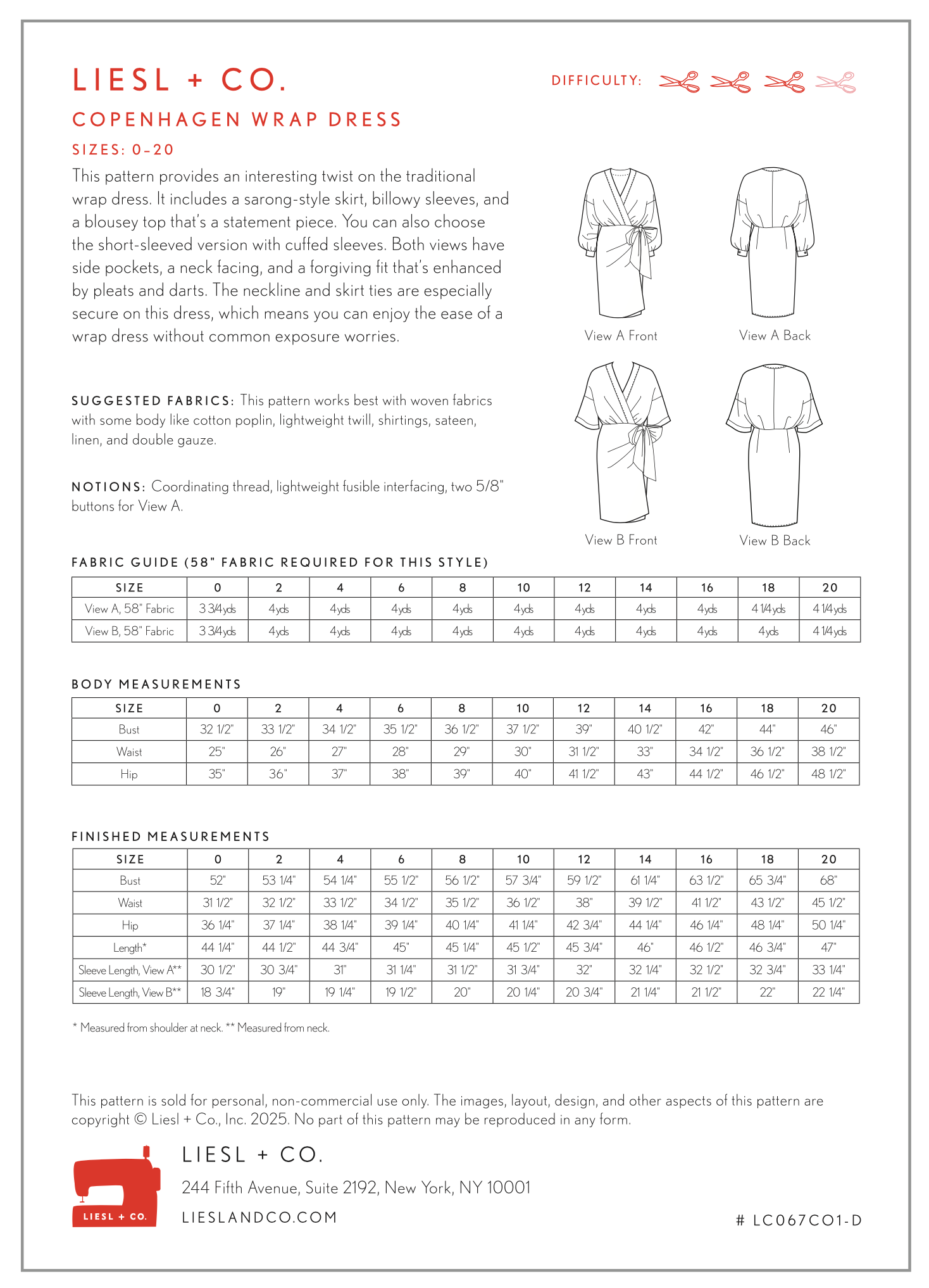 Liesl + Co Copenhagen Wrap Dress