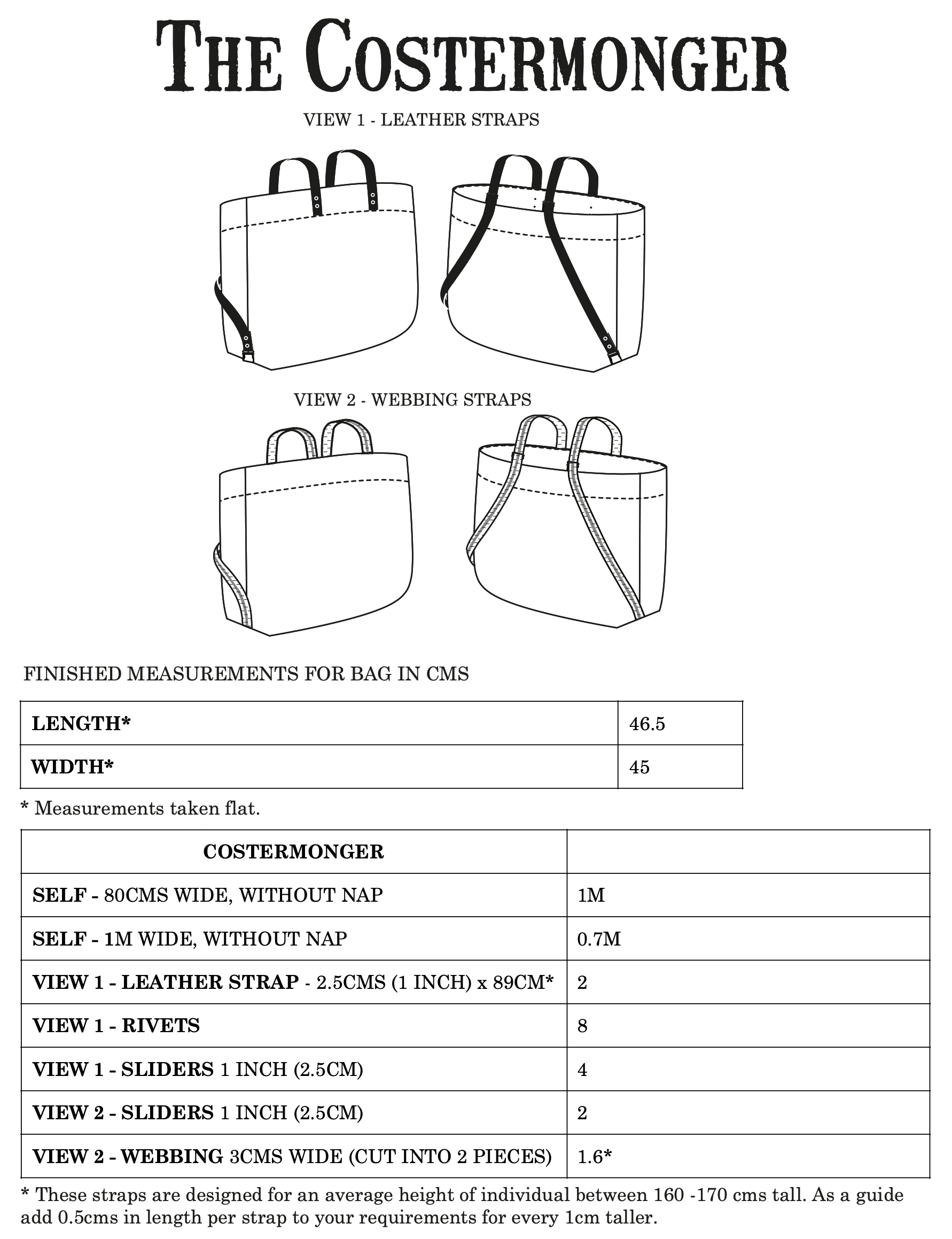 Merchant & Mills Costermonger Pattern and Hardware Kit Bundle
