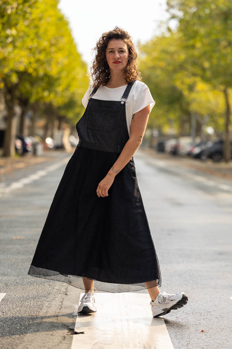 I AM Patterns Crystal Dungaree Dress The Fold Line I AM Patterns Crystal Dungaree Dress The Fold Line