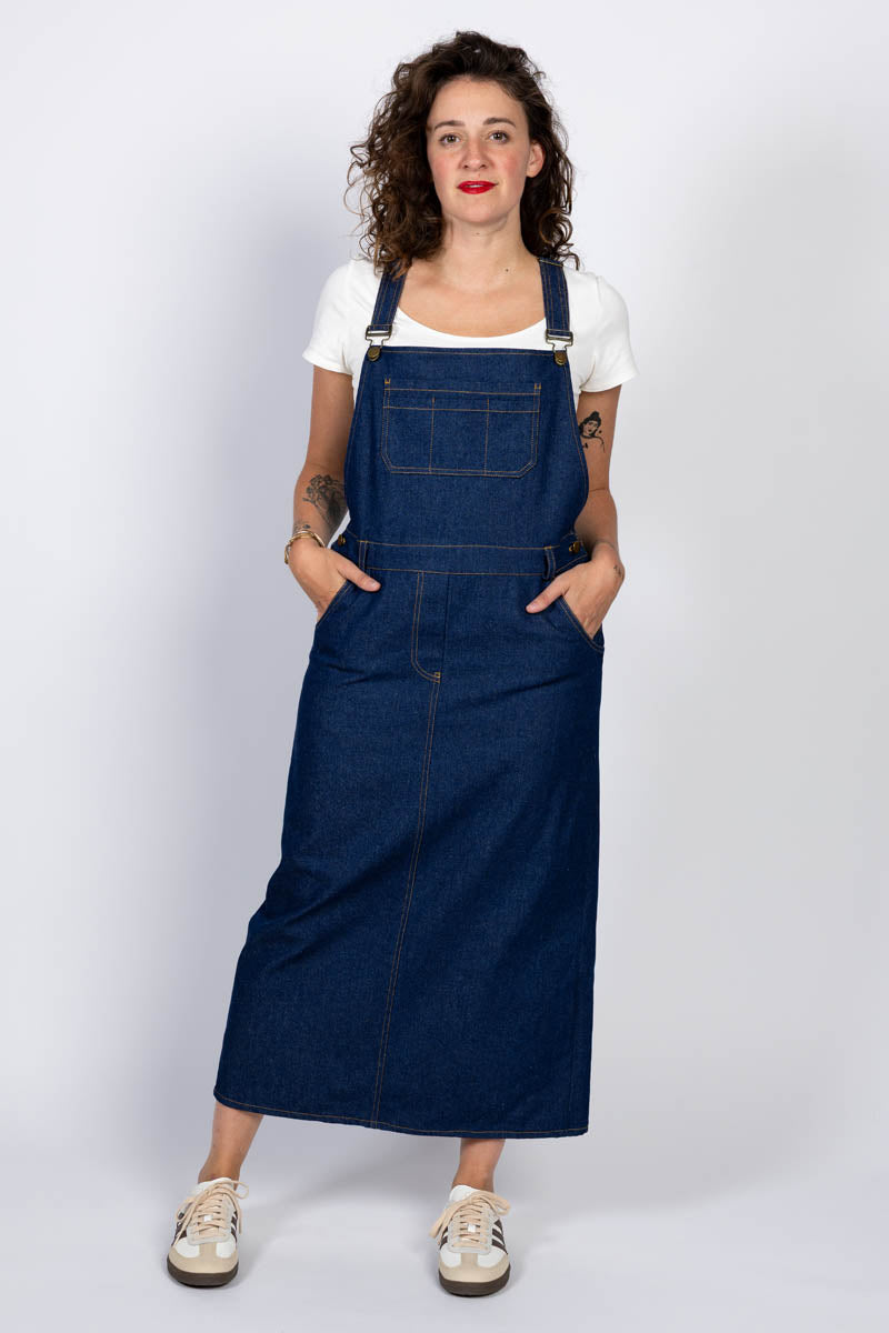 I AM Patterns Crystal Dungaree Dress The Fold Line I AM Patterns Crystal Dungaree Dress The Fold Line