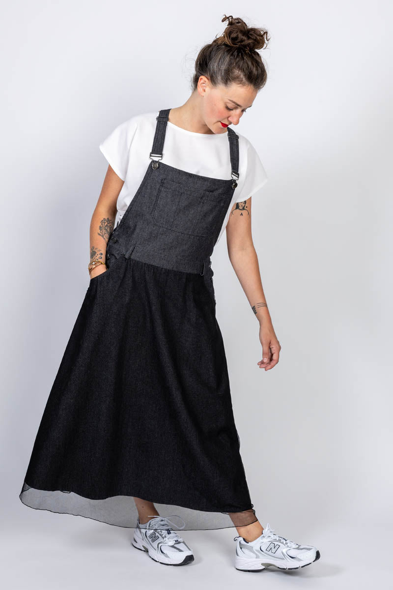 I AM Patterns Crystal Dungaree Dress The Fold Line I AM Patterns Crystal Dungaree Dress The Fold Line