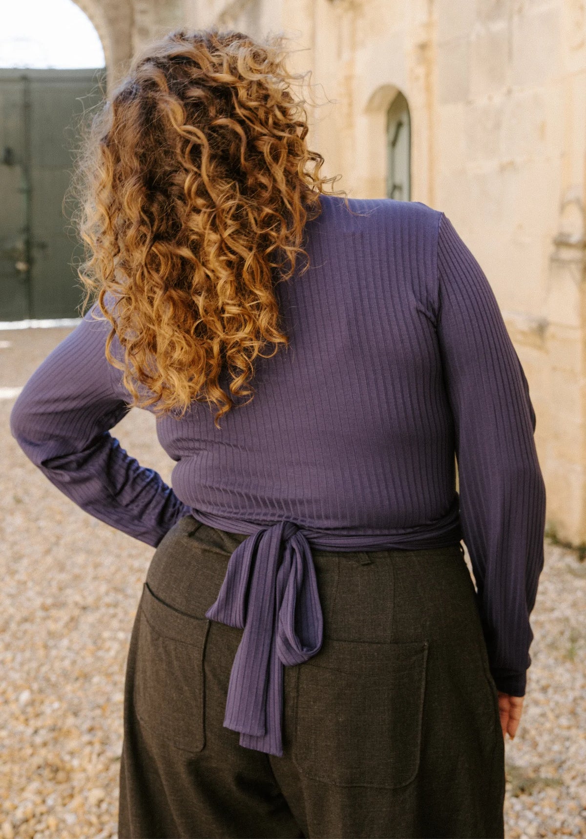 Maison Fauve Cursive Wrap Top