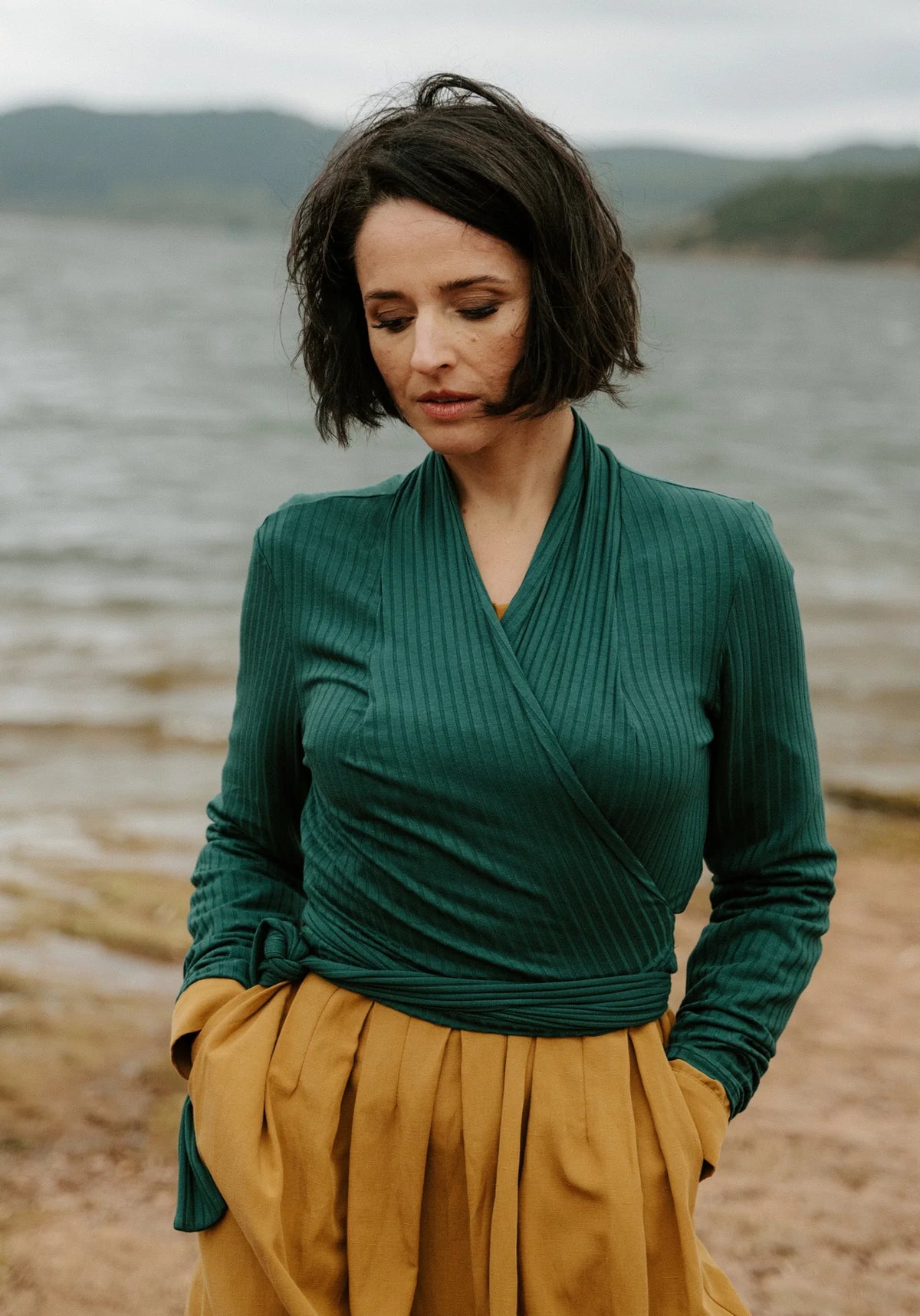 Maison Fauve Cursive Wrap Top