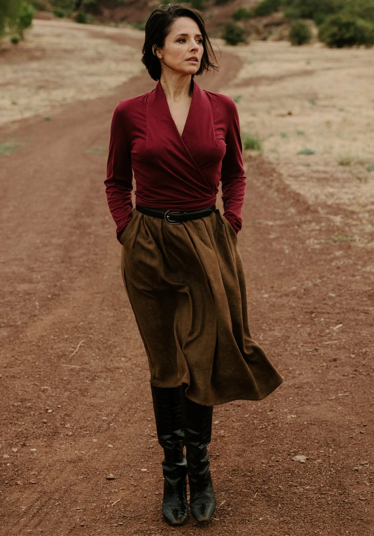 Maison Fauve Cursive Wrap Top