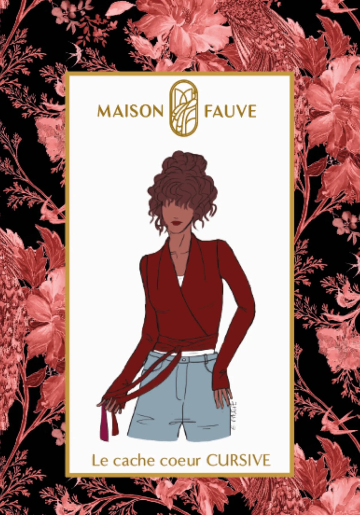 Maison Fauve Cursive Wrap Top