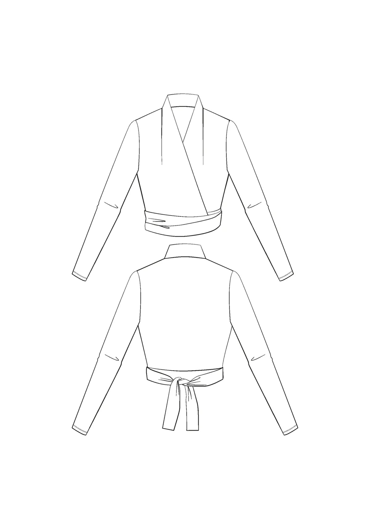 Maison Fauve Cursive Wrap Top