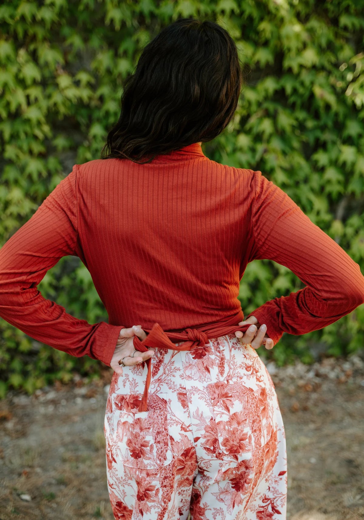 Maison Fauve Cursive Wrap Top