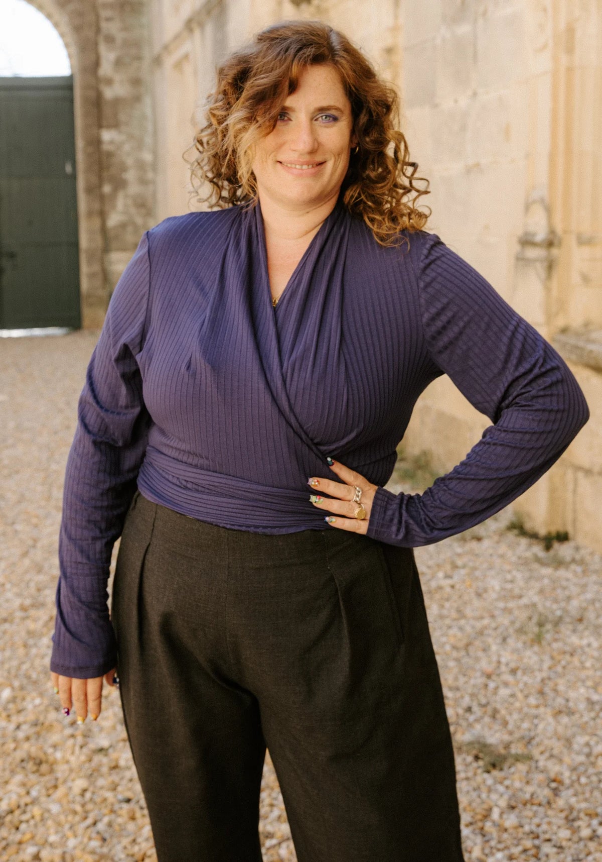 Maison Fauve Cursive Wrap Top