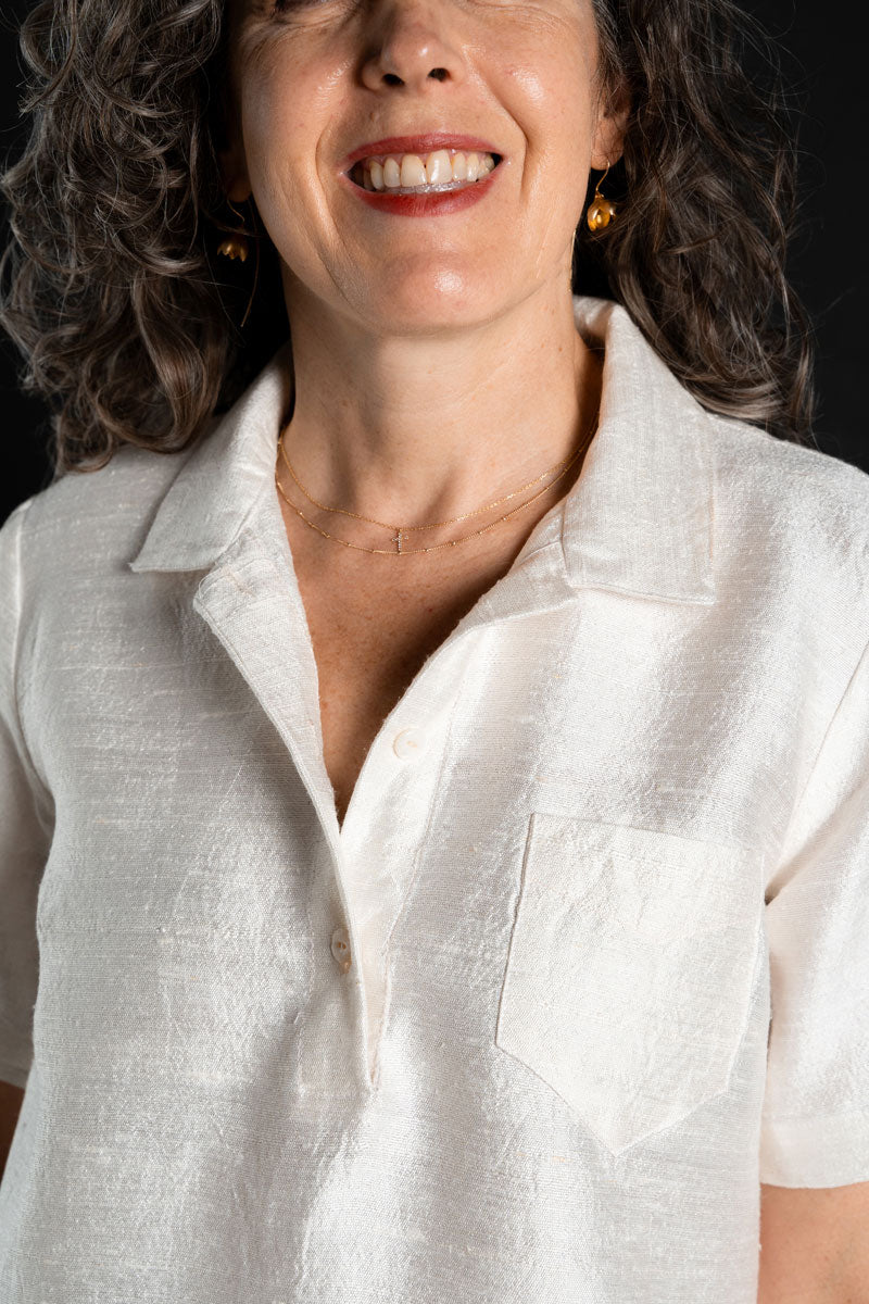 Liesl + Co Cyprus Woven Polo