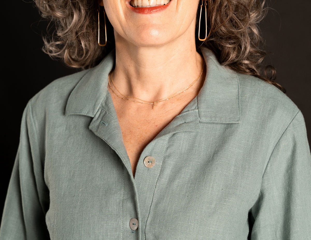 Liesl + Co Cyprus Woven Polo