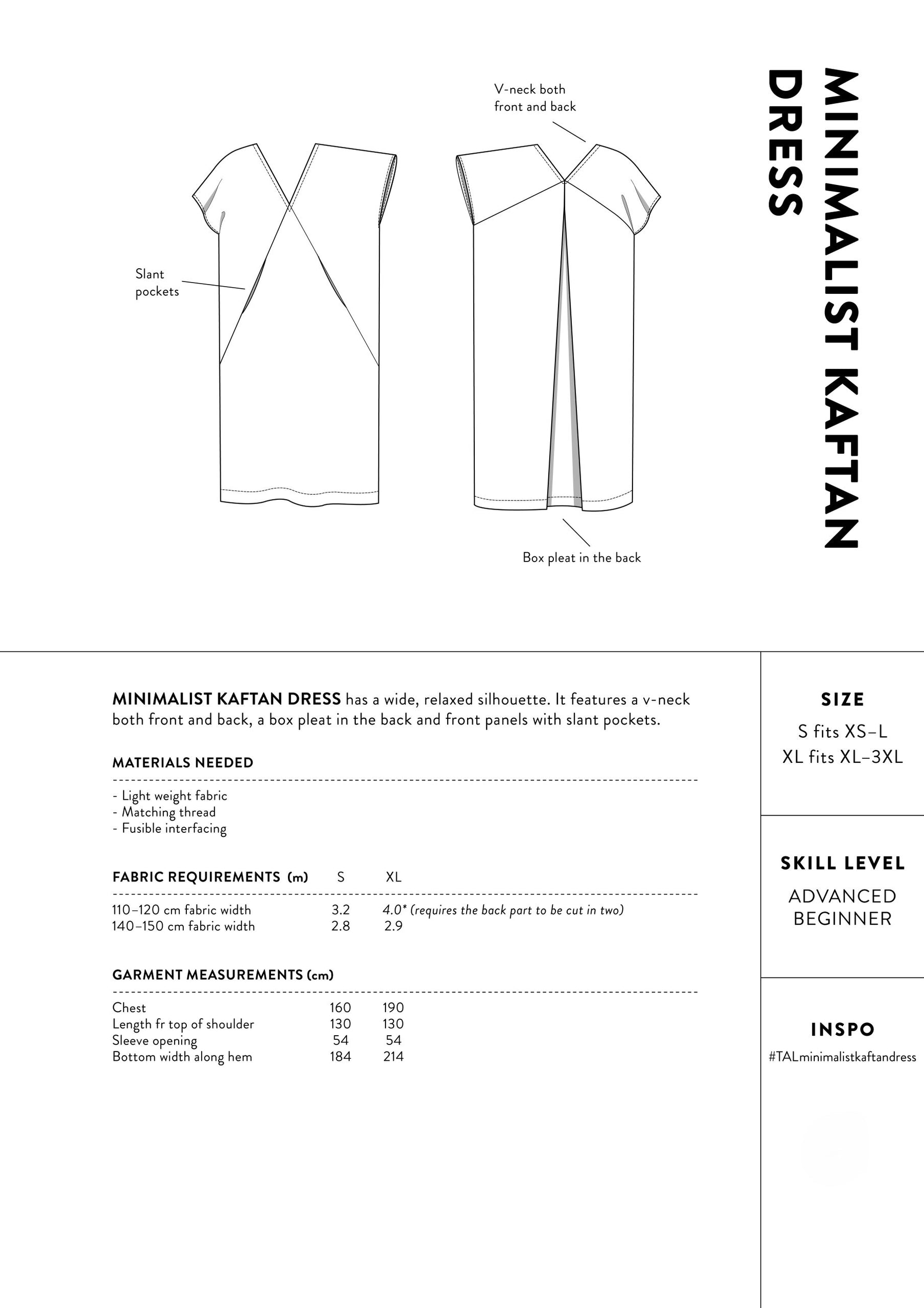 The Assembly Line Minimalist Kaftan Dress