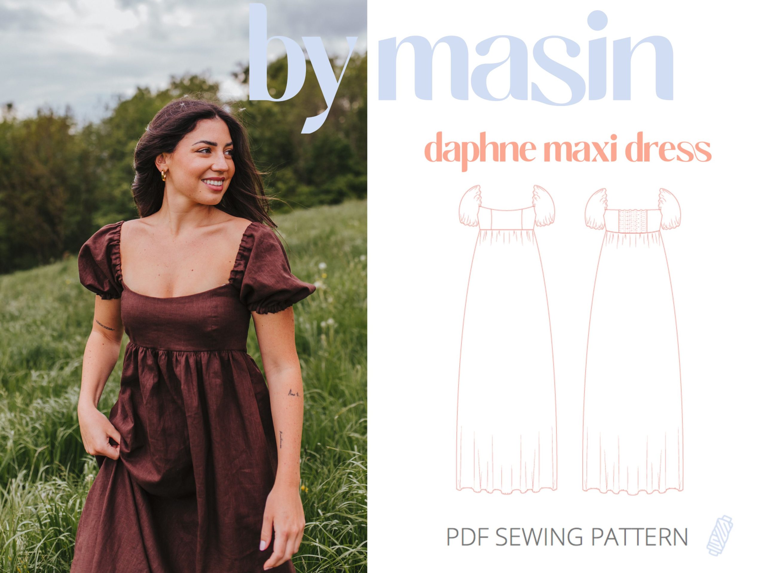 Sewing Patterns by Masin Daphne Maxi Dress