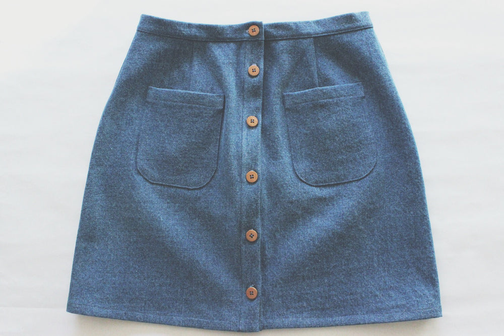 Anna Allen Denim Button-Up Skirt PDF