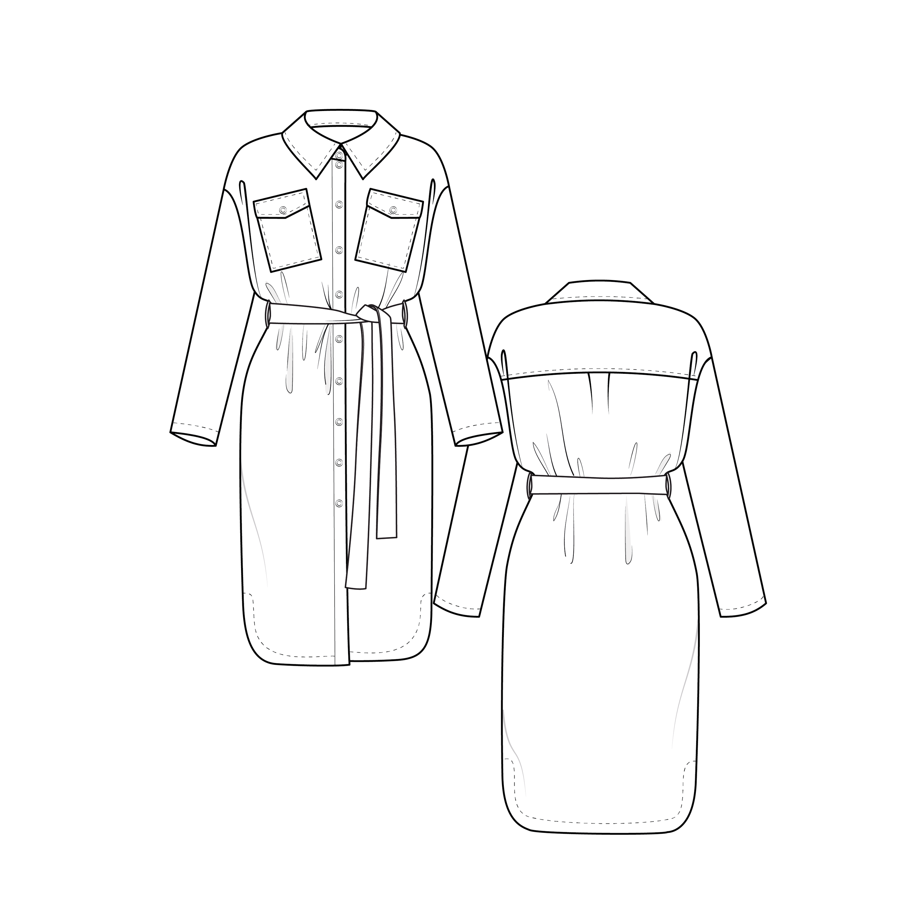Lenaline Patterns Diana Dress and Coat