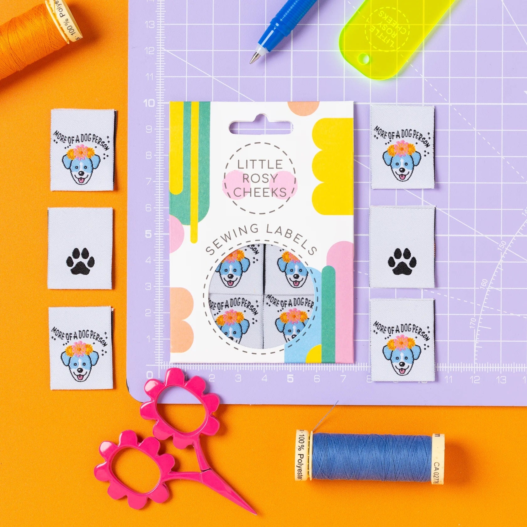 Little Rosy Cheeks 'More of a Dog Person' Labels